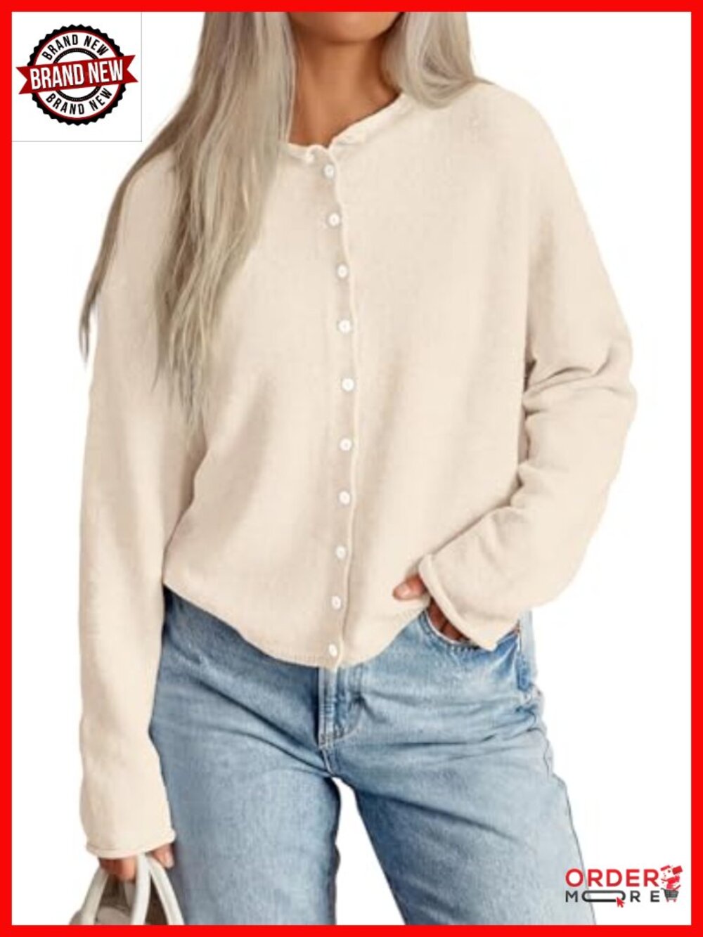 PRETTYGARDEN Button Up Cardigan Knit Oversized Fall Sweater